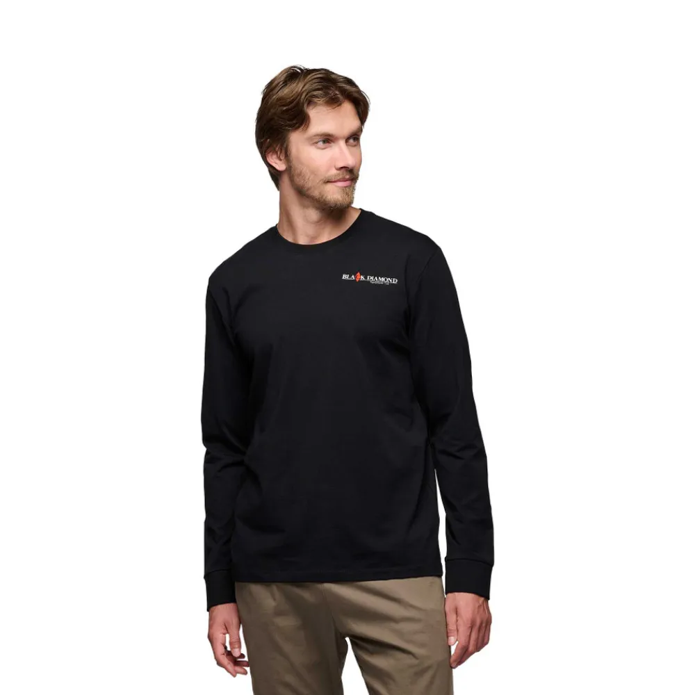 Black Diamond Hallenklettern^Men's Heritage Wordmark Long Sleeve Tee