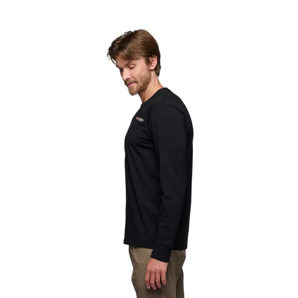 Black Diamond Hallenklettern^Men's Heritage Wordmark Long Sleeve Tee
