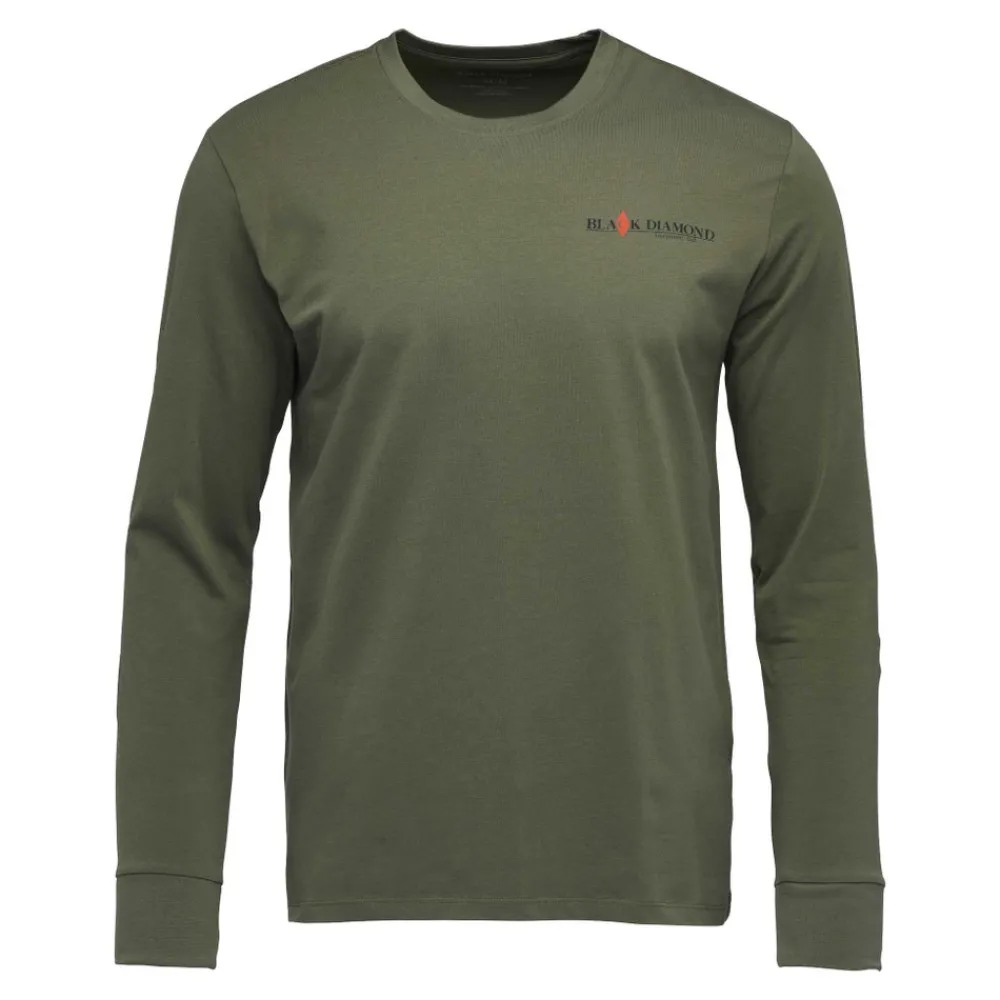 Black Diamond Hallenklettern^Men's Heritage Wordmark Long Sleeve Tee