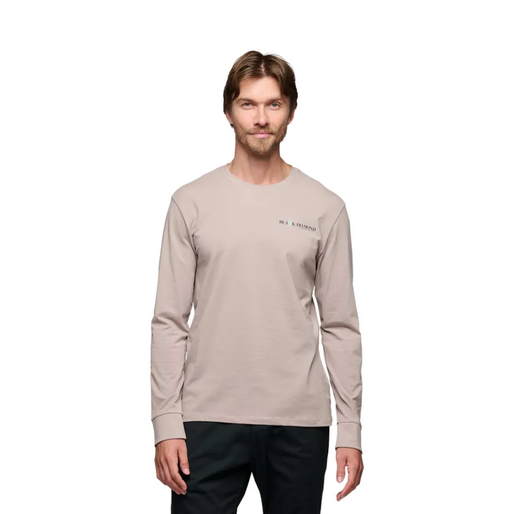 Black Diamond Hallenklettern^Men's Heritage Wordmark Long Sleeve Tee
