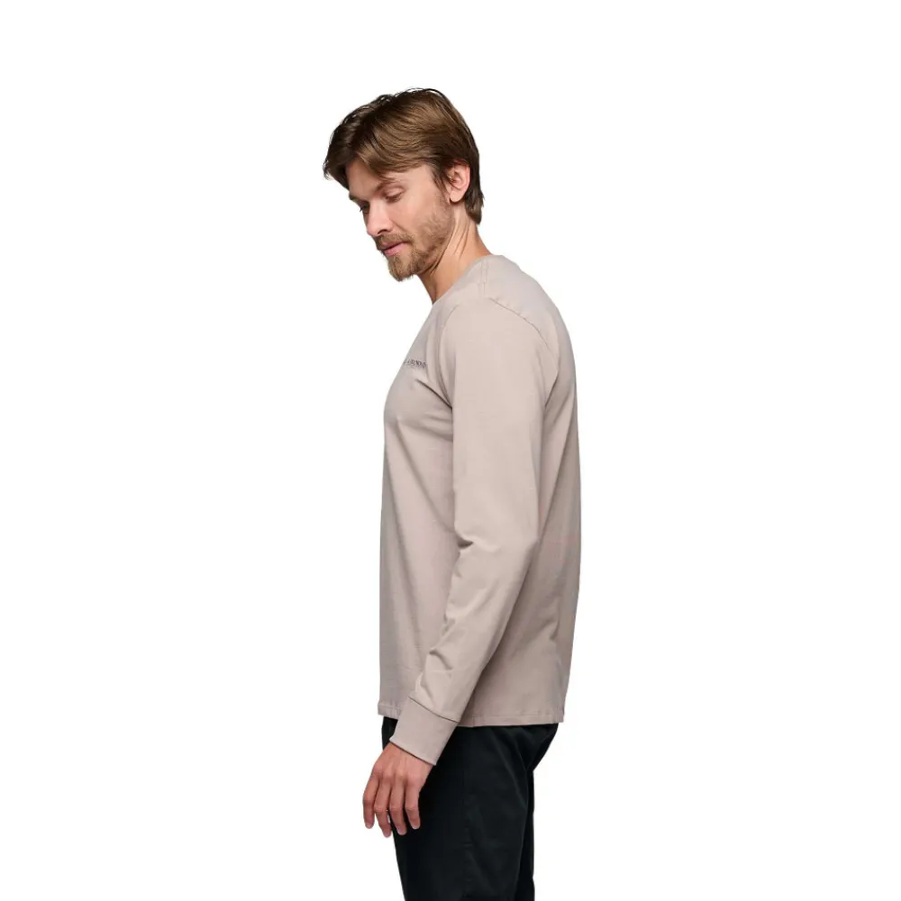 Black Diamond Hallenklettern^Men's Heritage Wordmark Long Sleeve Tee