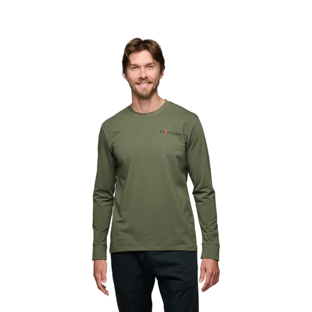 Black Diamond Hallenklettern^Men's Heritage Wordmark Long Sleeve Tee
