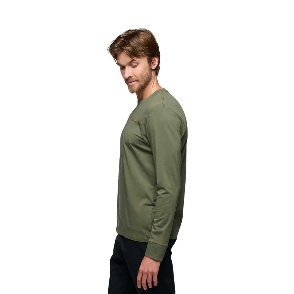 Black Diamond Hallenklettern^Men's Heritage Wordmark Long Sleeve Tee