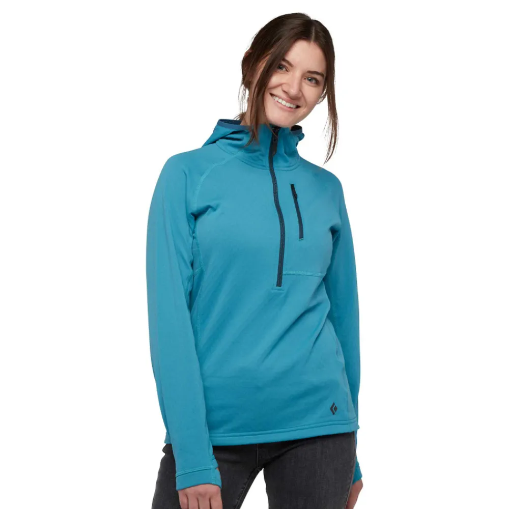 Black Diamond Alpines Klettern^Women's Coefficient Quarter Zip Fleece Hoody