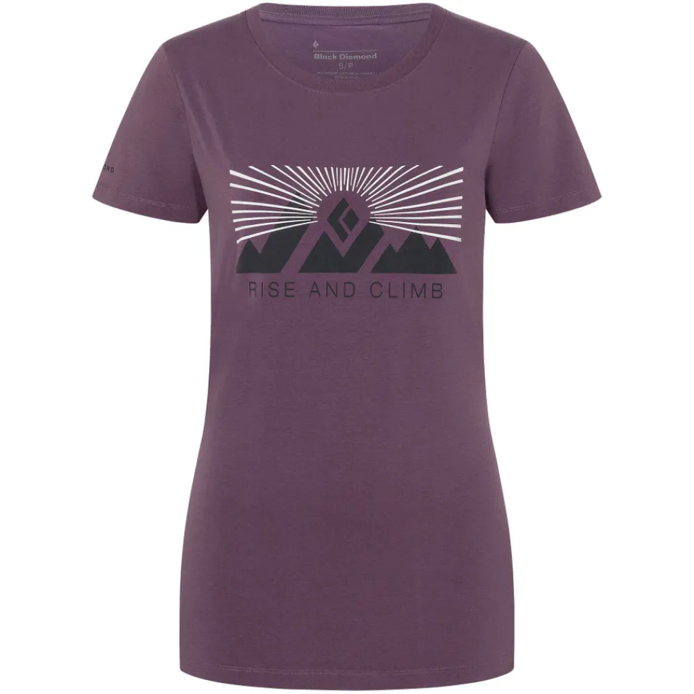 Damen Black Diamond T-Shirts & Tanktops^Women's Rise and Climb Short Sleeve Tee