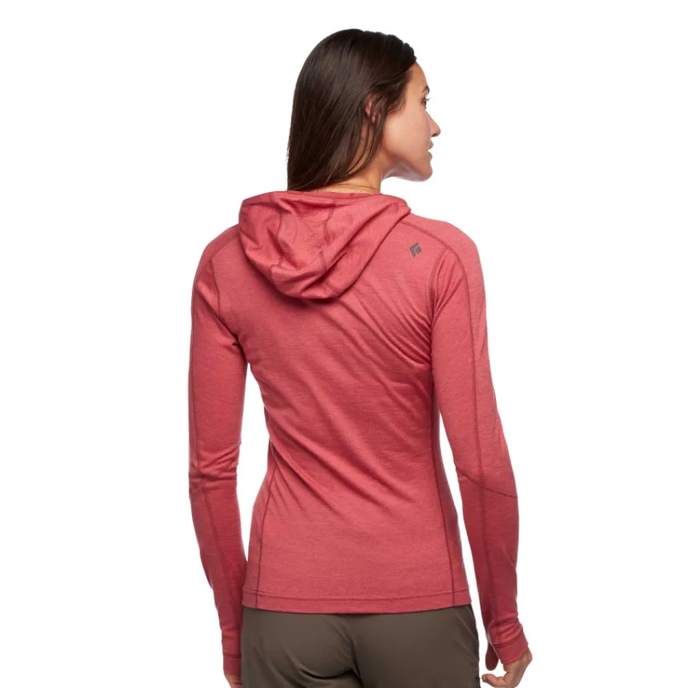 Damen Black Diamond Kapuzenpullover^Women's Solution 150 Merino Quarter Zip Hoody