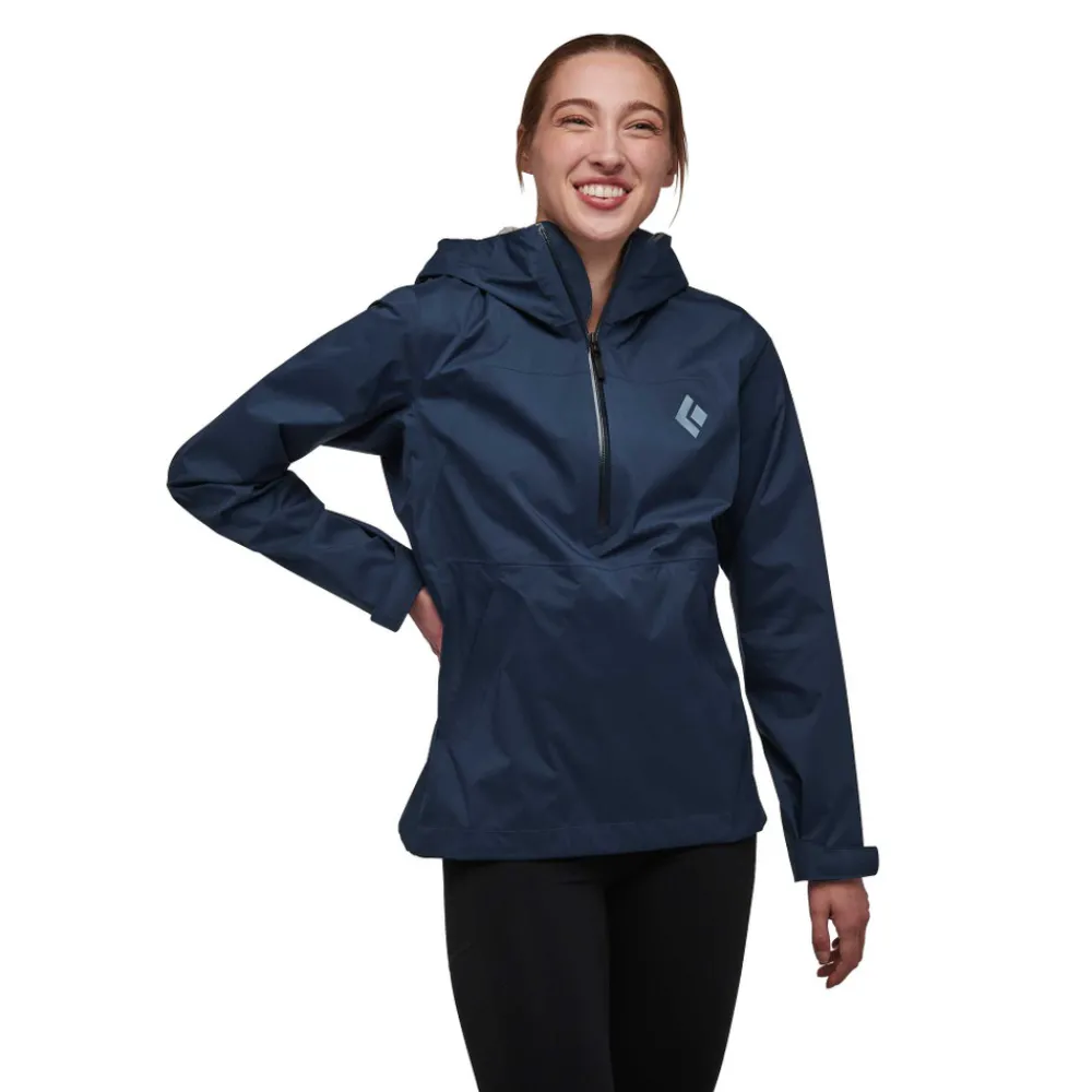 Black Diamond Wandern^Women's Stormline Stretch Anorak Rain Shell